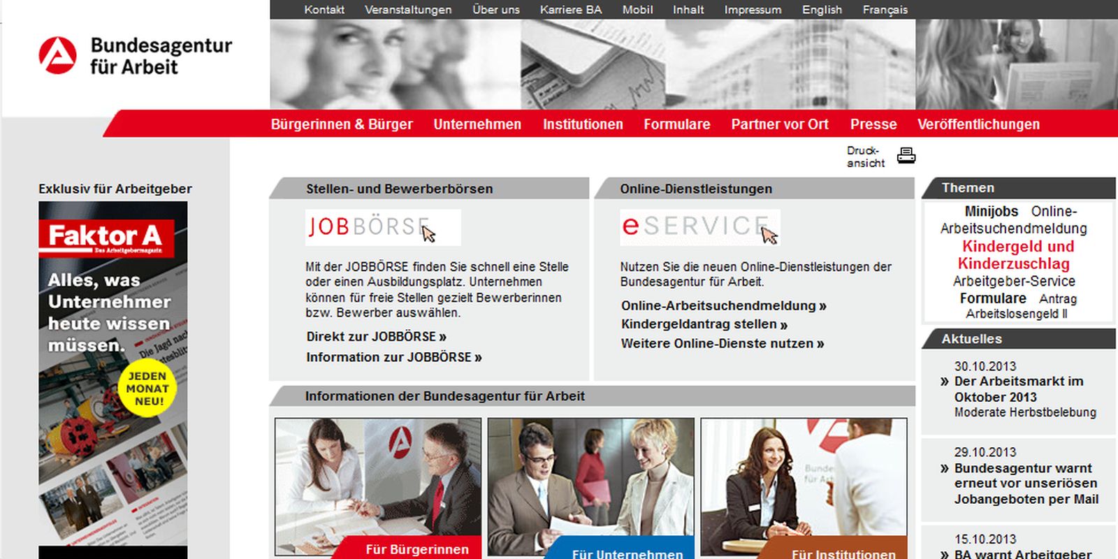  Screenshot Bundesagentur für Arbeit 